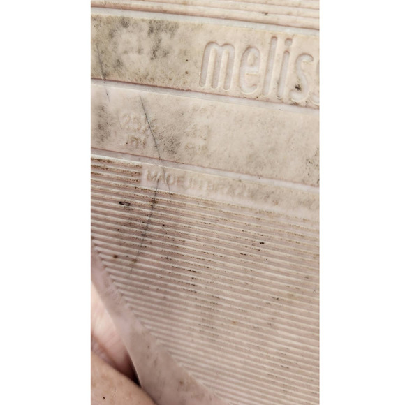 Melissa Classic Blush Pink Nude Peep Toe Classic Classy Jellie Flat Size EU 40 9 - Picture 14 of 15